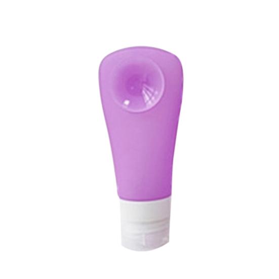 

Портативный силиконовый флакон для путешествий, лосьон, шампунь, пустой контейнерс присоской 90ML фиолетовый