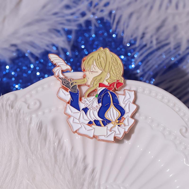 Charming Anime Character Design Metal Brooch For Cosplay Stylish Accessory For All