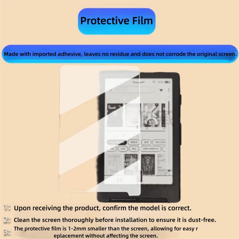 4.3 Inch Screen Protector Wear-resistant HD Anti-scratch Screen Protective Film No Glue Residue Black Film for XTEINK X4