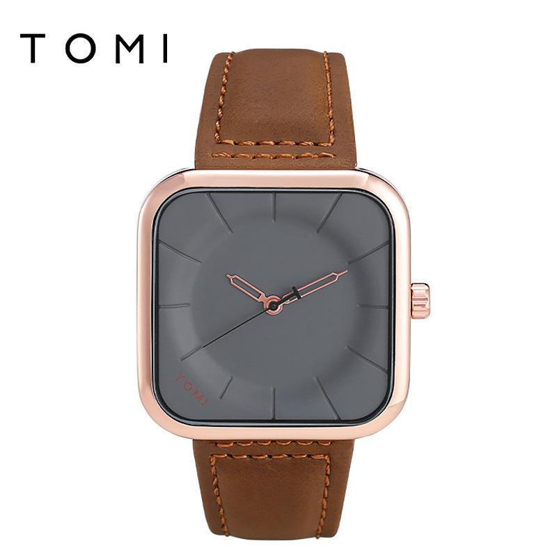 [] Tomi Temi Fashion Simple Quartz Watch Belt Watch Men'S Watch Women'S Watch