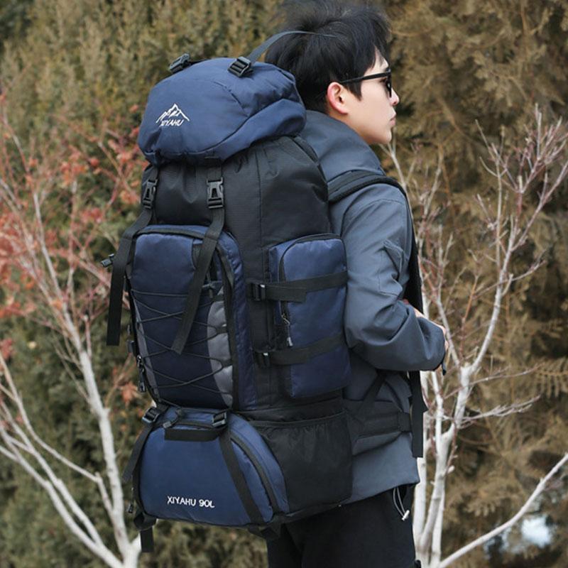 90L Travel Backpack for Men Women Large Capacity Hiking Camping Backpacks Outdoor Waterproof Mountaineering Sports Bag