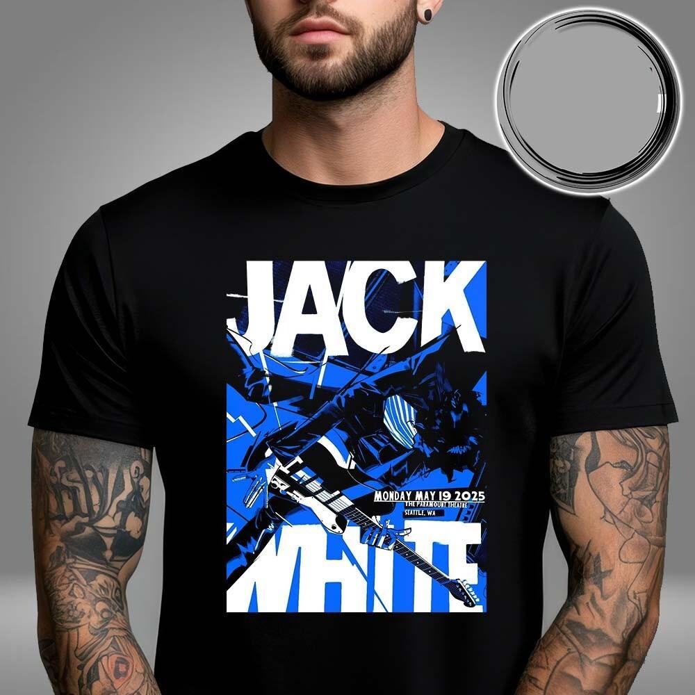 Jack White At Paramount T.heatre In Seattle WA On May 19 2026 Unisex T-Shirt XXXL