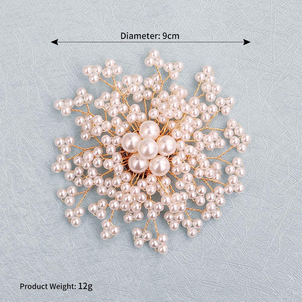 Pearl Brooch Pin Snowflake High-end Silk Scarf Buckle Luxury Exquisite Ladies Clothing Accessories Dress Skirt Jewelry zapatos