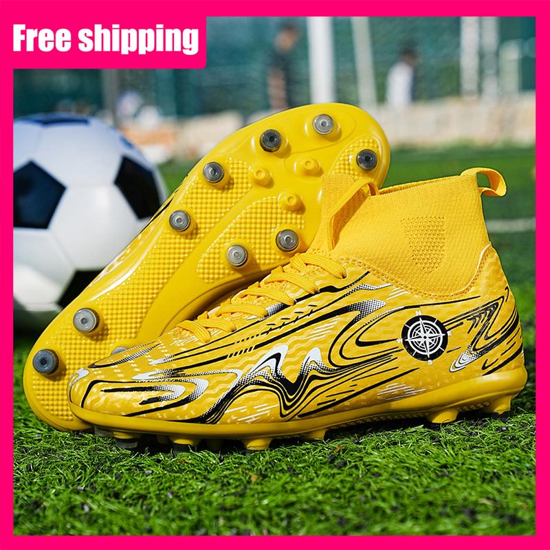 Mens Football Shoes Outdoor Society Adult Futsal Slip-Resistant Sport Ultralight Rebound High-Football Boots for Quality for Men