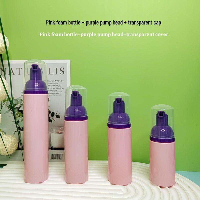 60ml Pink Travel Foaming Intimate Mousse Dispenser Bottle for Eyelash Cleanser