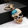Creative Skull Pendant Keychain Sparkling Rhinestones Inlaid Car Keyring Backpack Bag Charm Keychain