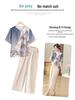 Mom's Summer Short Sleeve Blouse Set: 2025 Stylish Top for Middle-Aged & Elderly Women