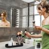 Modern Elliptical Vanity Tray Cosmetic Organizers Silicone Holder For Bathroom Accessories And Small Items