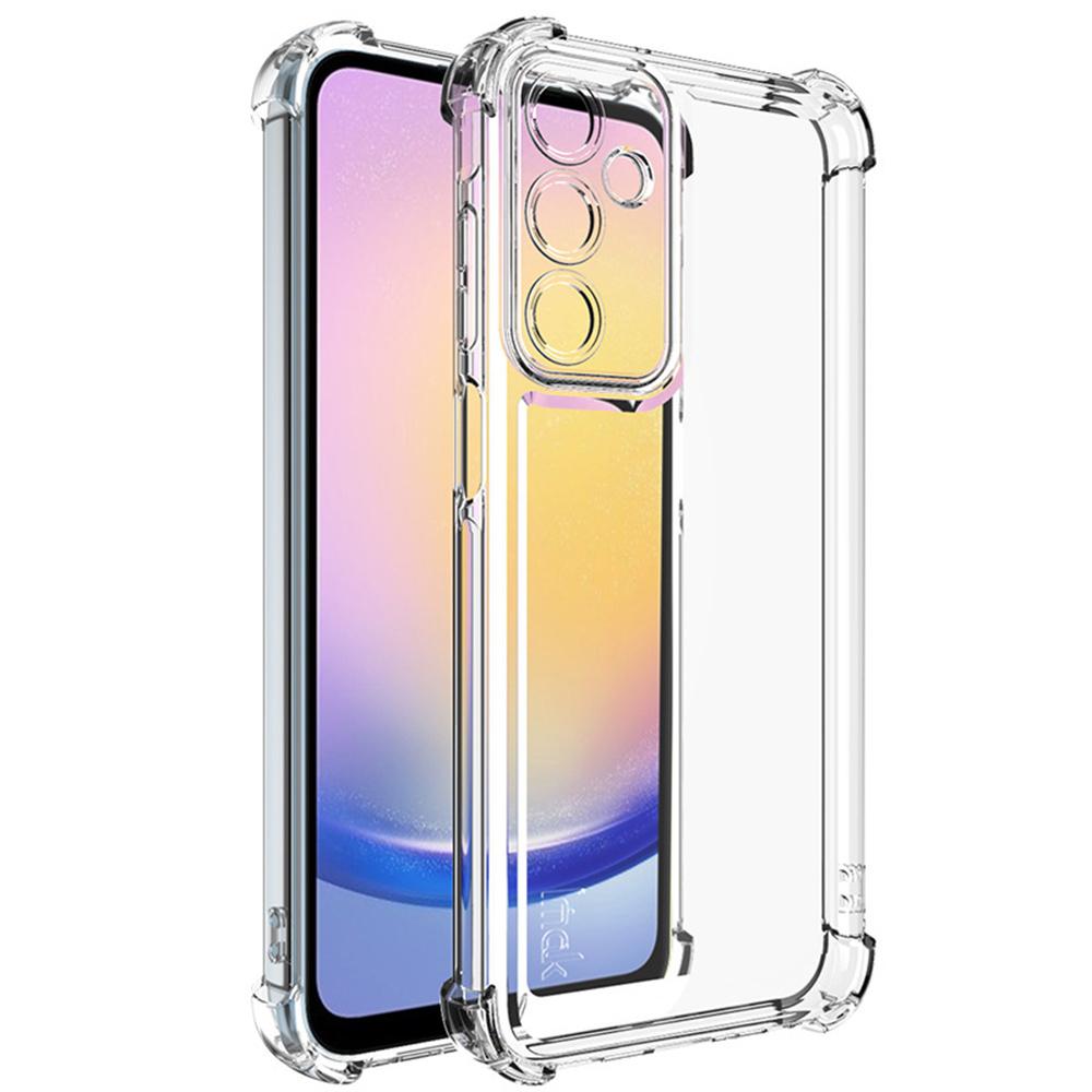 

IMAK UX-4 Series for Samsung Galaxy A25 5G (Global) (161.0 x 76.5 x 8.3mm) Case Straight Frame Four Corner Shockproof Clear TPU Cover A