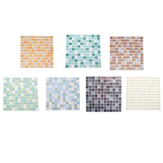 3D Mosaic Self Adhesive Wall Floor Tile Sticker Decal Kitchen Bathroom DIY Decor