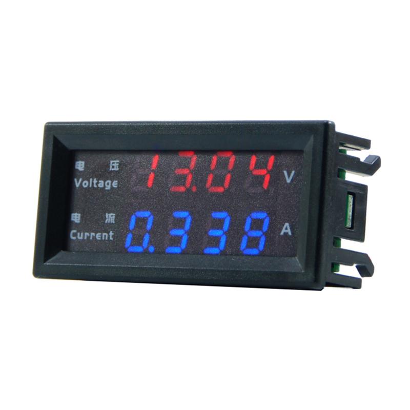 DC 100V 200V 10A Volt Amp Tester Panel Meter 0.28 Inch LED Display Electronic Digital Voltmeter Ammeter Voltage AMP Meter Tester