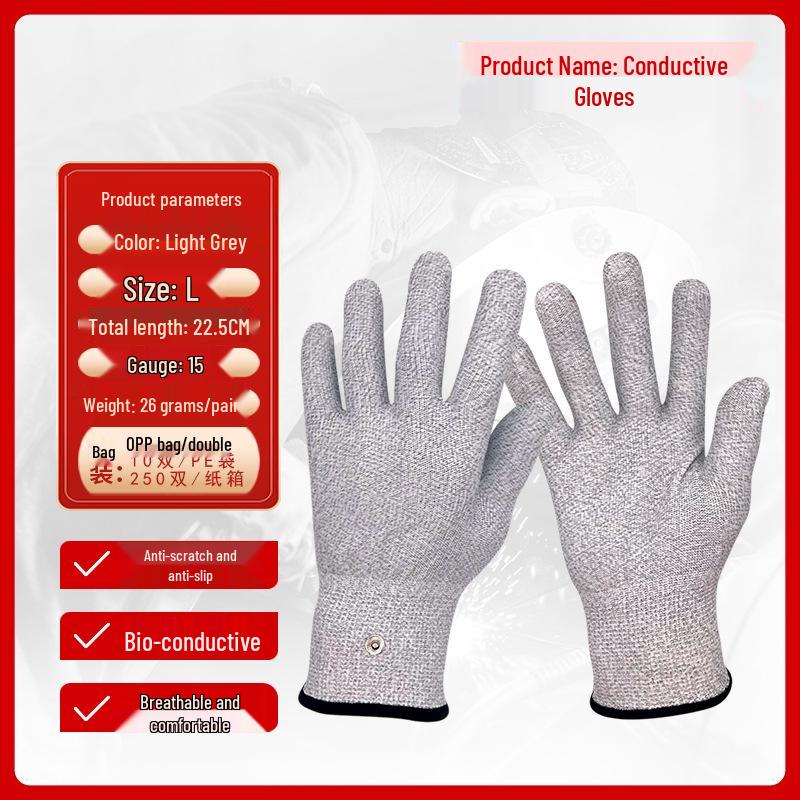 

Проводящие перчатки для биоэлектрической терапии и массажа из серебряного волокна