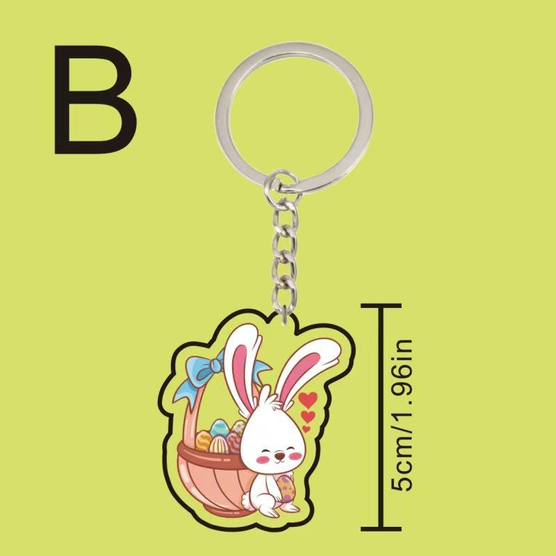 Easter Bunny & Colored Egg Keychain Pendant - Cute, Personalized Decoration