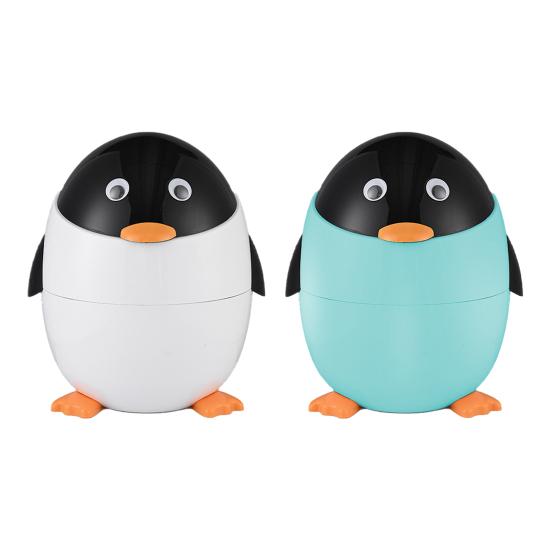 Pinguinform Mülleimer Doppelkammer-Design Versiegelnder Deckel Mülltonne mit versteckten Beuteln Wasserdicht Geruchsverschluss Abfalleimer Müllbehälter