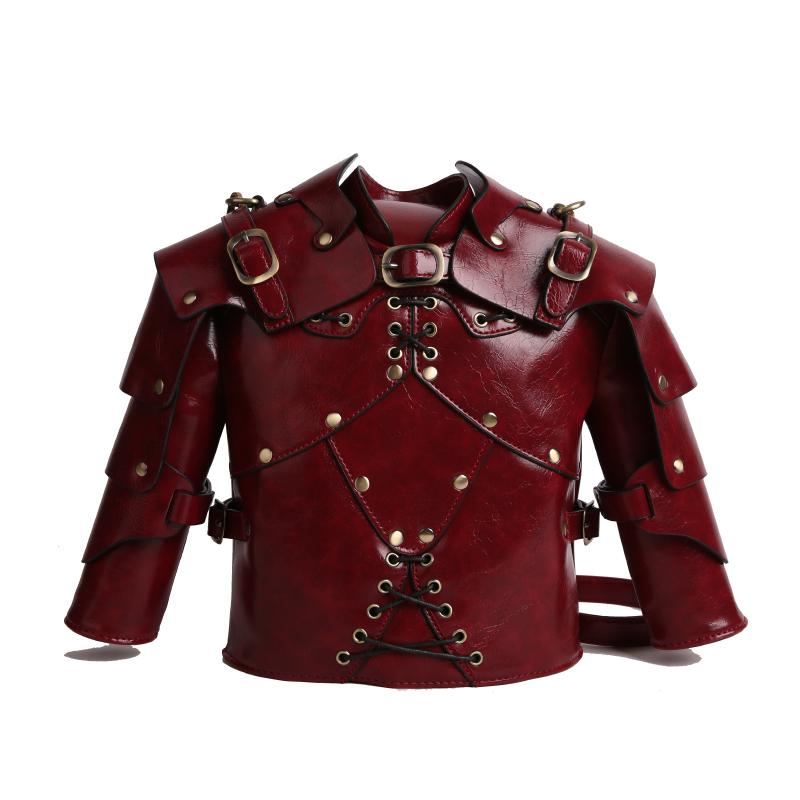 Stylish retro medieval shoulder helmet armor three-dimensional tote bag personalized halloween oblique span bag