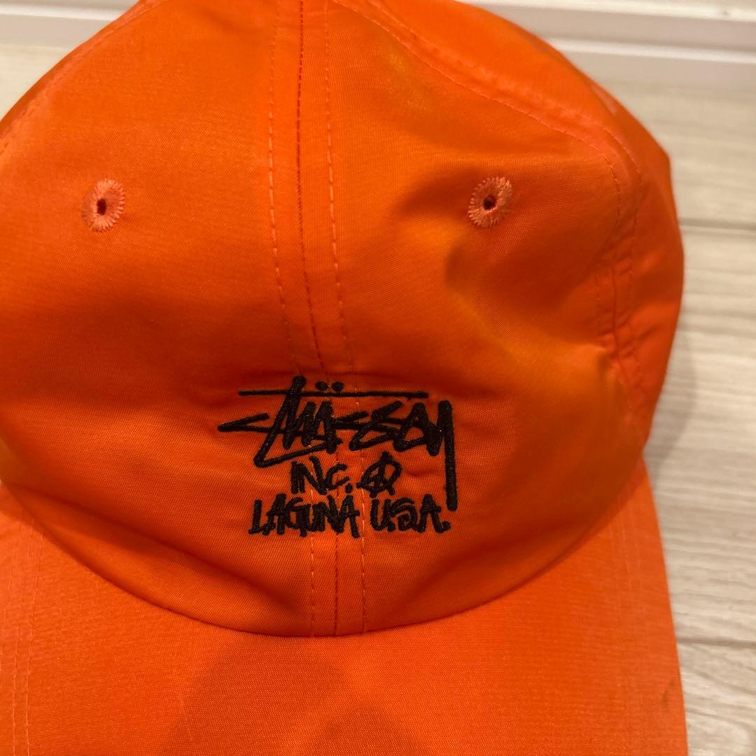 Used Stssy Baseball Cap Orange