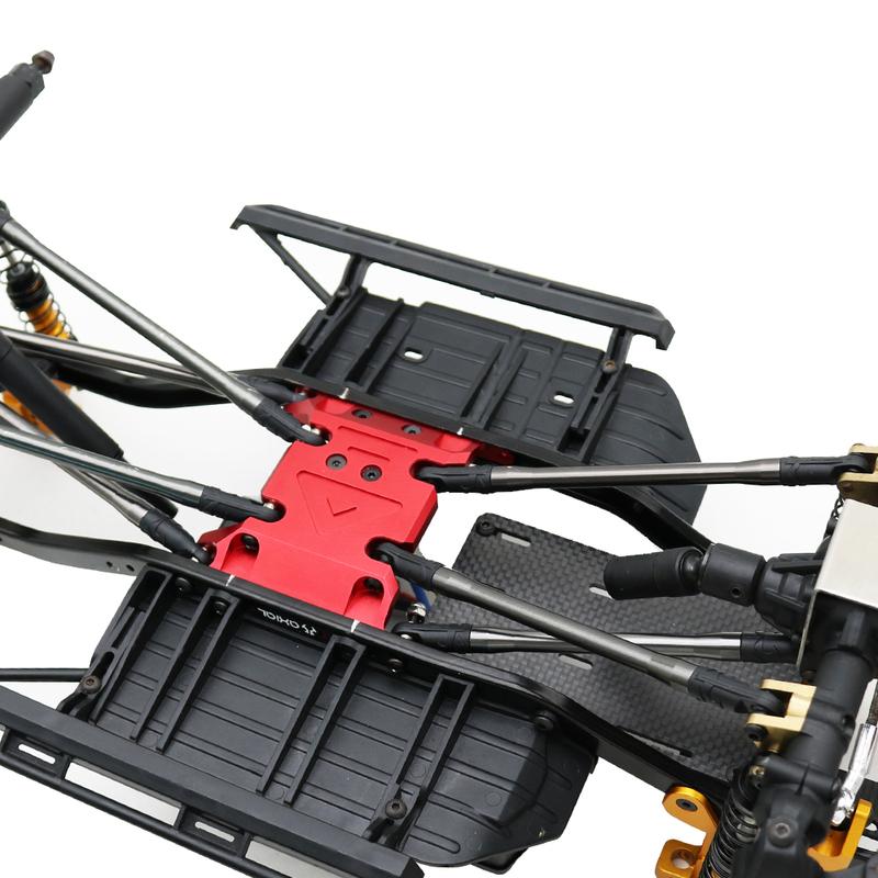 BDXRC Metal Chassis Gearbox Mount Transmission Holder for 1/10 RC Crawler Axial SCX10 II 90046 90047 90075