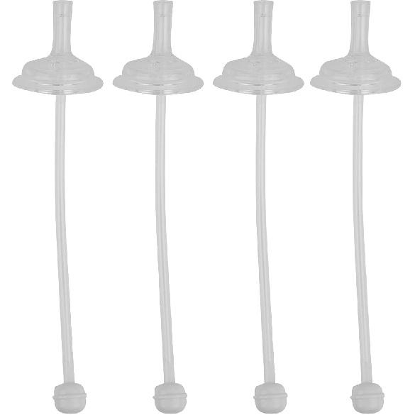 Jerliflyer 4pcs Bottle straws, hydrojug straw wide mouth silicone gravity ball design baby straw replacement no leakage baby drinking tools