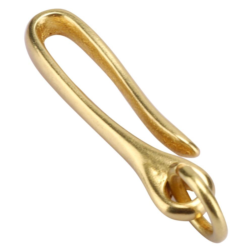 2pcs Fish Hook Keychain Belt Clip Holder Brass Car Keychain Hook U Shaped Key Chain Car Use