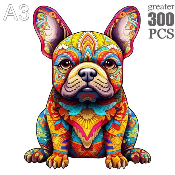 Wooden Puzzle Adult Kids Jigsaw Puzzles Puppy Dog 3D Animal Puzzles Boutique Gift Box Packaging Children Christmas Gifts Toys