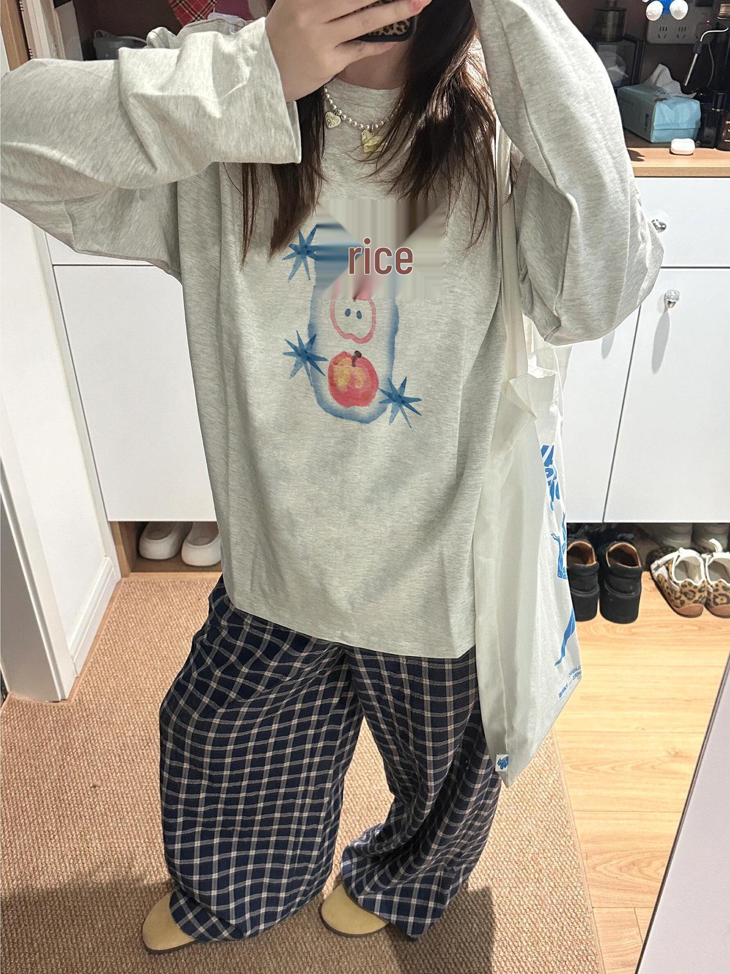

Women s Plus Size Retro Chic Long Sleeve T-Shirt - Autumn Loose Fit 2XL [63-70 kg]