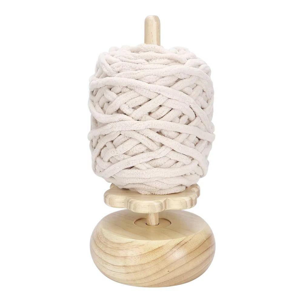Reusable Wooden Yarn Winder Stand Rotatable Design Magnetic Skein Rack  DIY Knitting