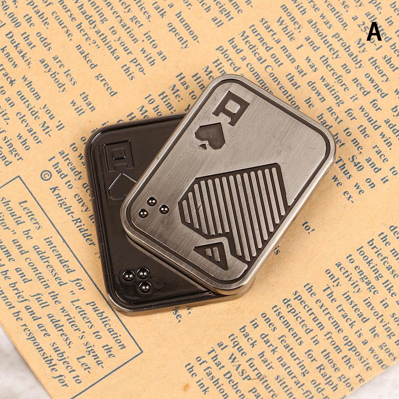 Slider Poker A K Metal Push Card Edc  Spinners Antistress Papa Decompression Hand Spinner Stress Relief Toys