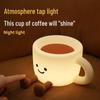 USB Wiederaufladbares Nachtlicht Silikon Kaffeetasse - Kreativer Schlafbegleiter für den Nachttisch
