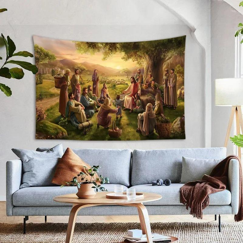 

Узор «Воскресение креста» для украшения спальни, гостиной, гобелена, домашнего настенного украшения, гобелена 150x100cm