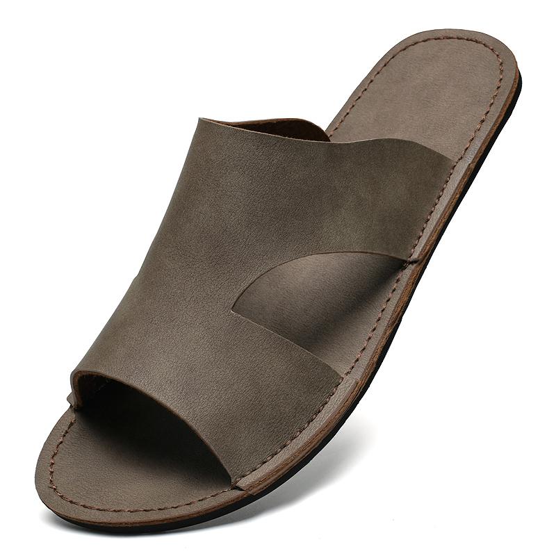 Fashion Summer Men Fashionable Slippers European American One-foot Lightweight Comfortable Fashionable Beach Flip-flops Sizes 38-47