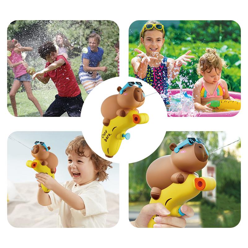 Cute Capybara Banana Water Gun Long Range Cartoon Animal Spray Toy Summer Beach Pool Outdoor Water Fight Toys For Kids Gift