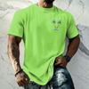 Men's Vintage Texture Print Short Sleeve T Shirt Loose Fit Casual Summer Daily Wear Crew Neck Top