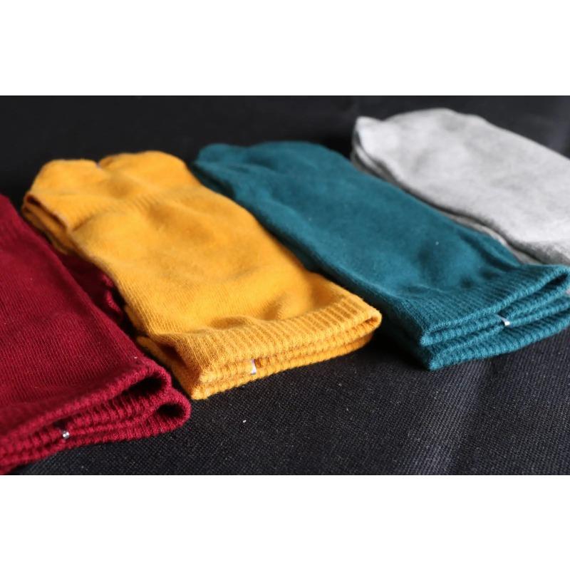 Women Five Finger Long Tube Socks Simple Solid Color Soft Casual Breathable Toe Separated Cotton Socks 5 Toes Socks with Toes