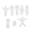 8 Stück Weiße DIY Sammlerfiguren 3D-gedruckte Figuren Mehrere Posen Sammler-Actionfigur