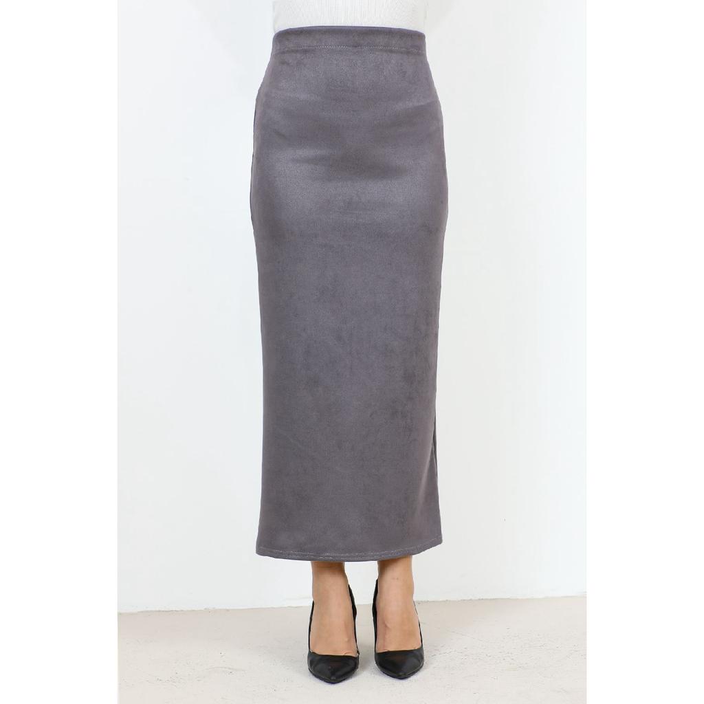 Suede Pencil Skirt Tsd0034 Brown