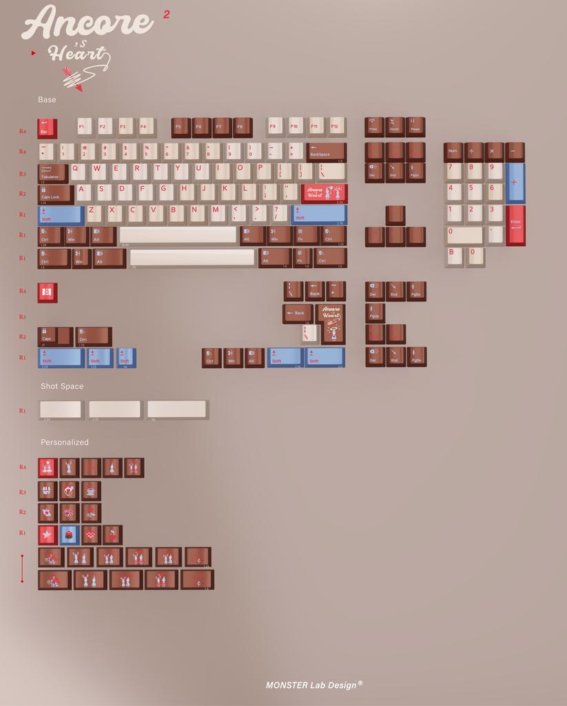 ANCORE HEART Keycap Set 168Key PBT Custom Metallic Paint Keyboard Cap Cherry Profile Gaming KeyCap for Mechanical Keyboard Gifts