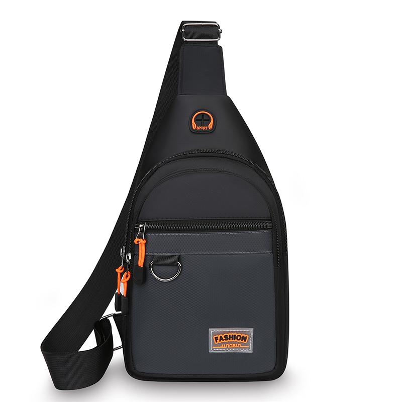 Men's One Shoulder Crossbody Bag – Large Capacity Chest Pack for Outdoor Sports & Cell Phone Storage