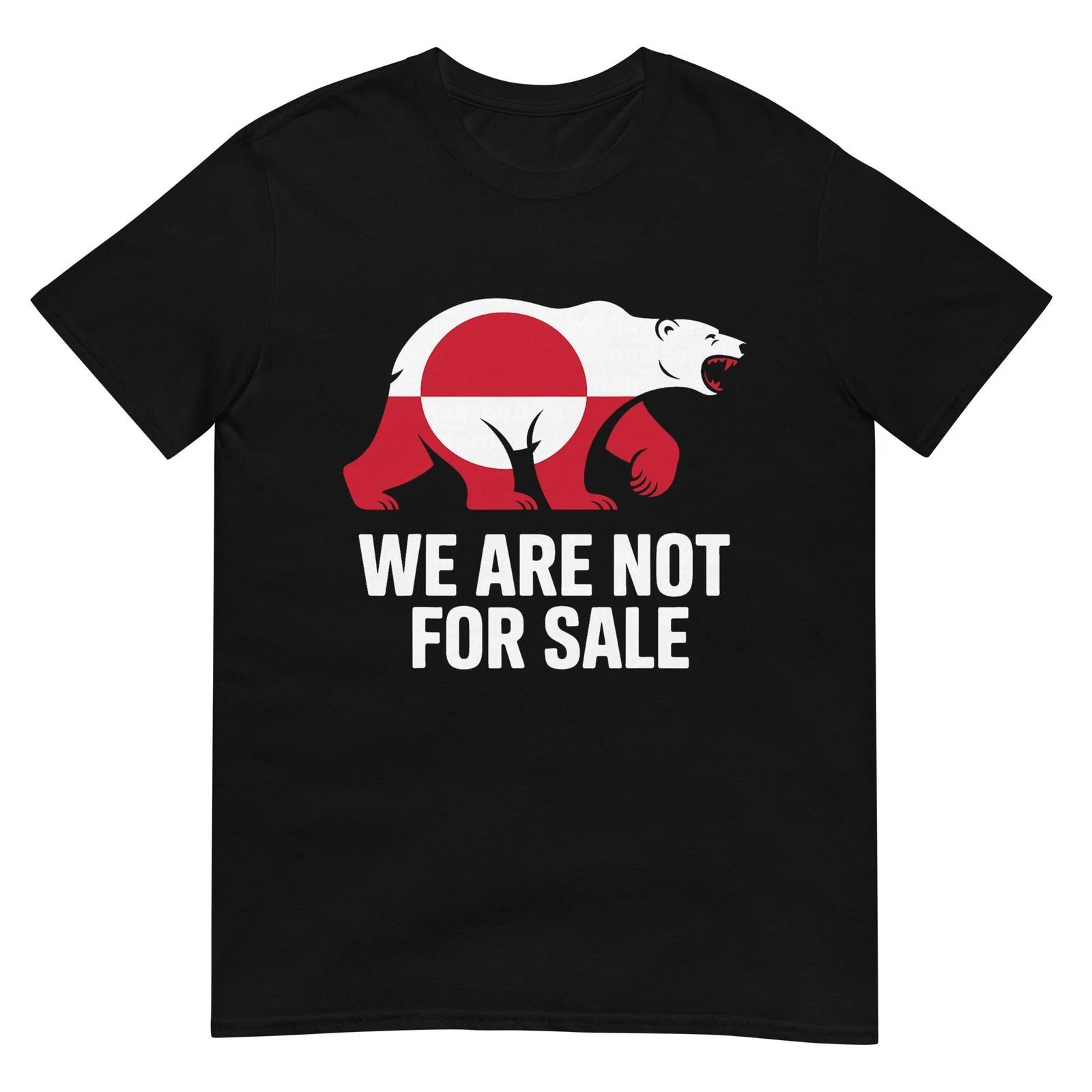We are Not for Sale Greenland Flag Polar Bear T-Shirt L