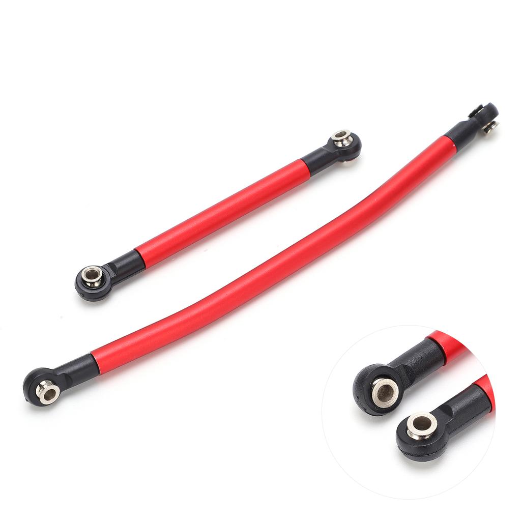 Aluminum Alloy Steering Link Linkage Tie Rod Kit for Axial Scx10 90046 90047 RC CarRed