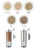 Portable Hand-cranked Coffee Grinder with 304 Stainless Steel and Wood Grain Finish