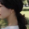 Secret Garden~ Love Natural Freshwater Pearl Stud Earrings 14k Gold Korean Sweet and Gentle Temperament Lace