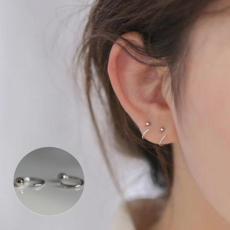 S925 Silver Snake-Shaped Hoop Earrings with Micro-Paved Zirconia - Retro Fashion for Women
