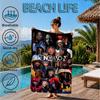 King Of The Rapper Beach Towel, Microfiber Beach Towel, Perfect For Pool, Beach, Travel, Home Decor Beach Party Fan gifts