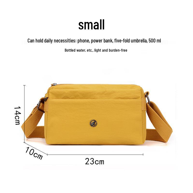 2025 New Women's Lightweight Multi-Layer Crossbody Canvas Bag - Korean Casual Shoulder/Small Bag