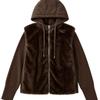 New fake two-piece knitted splicing sleeves down cotton jacket fashionable small hooded versatile jacket trendy