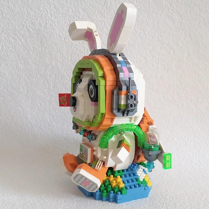LOZ 8118 Animal World Space Astronaut Spaceman Panda Earth Flag DIY Mini Diamond Blocks Bricks Building Toy For Children No Box