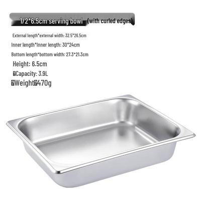 Homeglen 201 Stainless Steel Gastronorm Food Pans