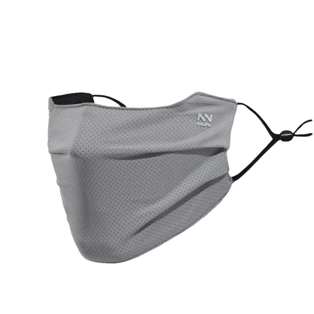 Nylon Face Cover Sun Protection Face Mask Washable Breathable Ice Silk Face Mask Reusable Solid Color Sunscreen Mask Outdoor светло-серый
