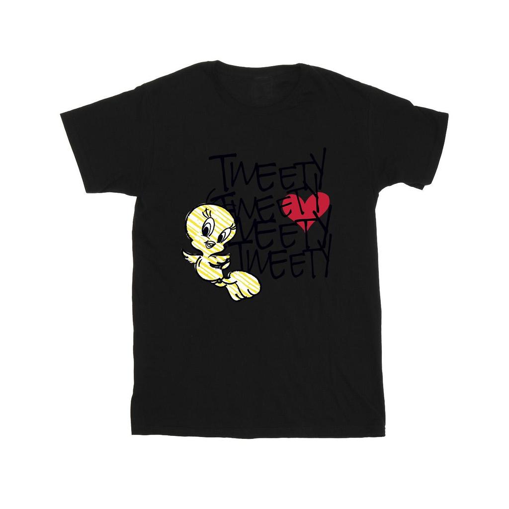 Looney Tunes Mens Tweety Love Heart T-Shirt