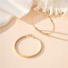 Golden Yellow Earrings Alloy Material Simple Atmosphere High-grade Bright Versatile Light Fashion Versatile